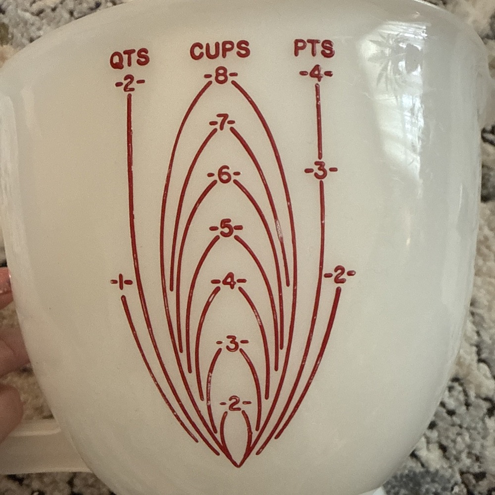 Vintage Tupperware Mix-N-Store #500/8 Cup 2 Qt Measuring Bowl Pitcher NO Lid - Picture 5 of 6